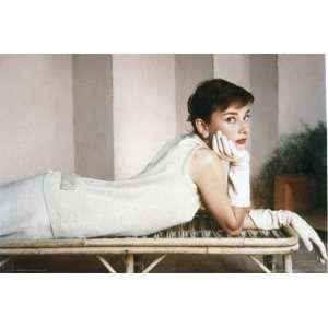  Audrey Hepburn White Dress 36 x 24 Poster