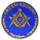 Lapel Pin Masonic Free Masonry 1in Collectible