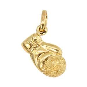    14k Yellow Gold, Boxing Glove Pendant Charm 8mm Wide: Jewelry