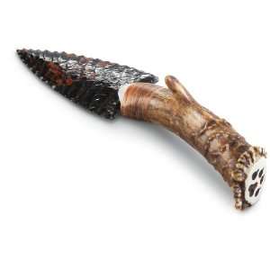  Deer Antler Obsidian Knife