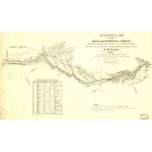  1846 map of Oregon Trail Northwestern States