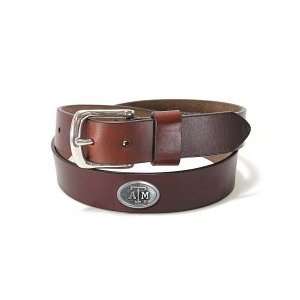    Texas A&M Aggies Brown Oil Tan Leather Belt: Sports & Outdoors