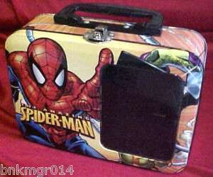 Amazing Spiderman Tin Lunch Trinket Box See Thru Window  