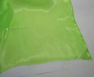 k39 Lime Green Mirror Organza Fabric Mesh Sheer by Yard  