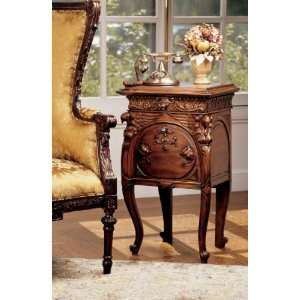   Replica Handcarved Solid Mahogany Art Nouveau Occasional Side Table