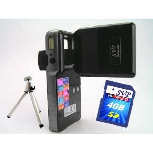   Flip LCD (4GB High Speed SD Card & Tripod Included)