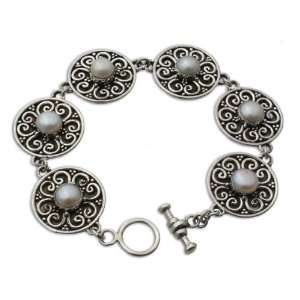  Pearl bracelet, Moon Flower 7 L Jewelry