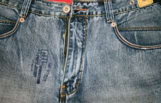   Jeans London Mens used cuff pocket wear Funky Measured Size W 36 L 30