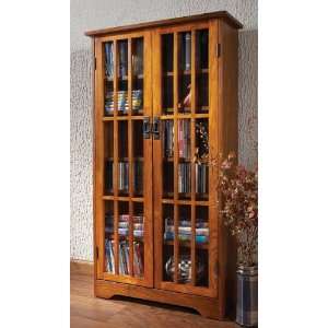  Mission style Media Cabinet: Home & Kitchen
