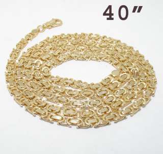 40 6mm Solid Byzantine Chain Necklace Brass 65.10gr  
