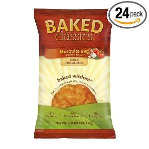 Baked Classics Mesquite Barbeque Popped Potato Crisps, 1 Ounce (Pack 
