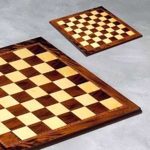 Giglio Italian Wooden Chess Board in Noce Radice 1.9 Square in Gloss 