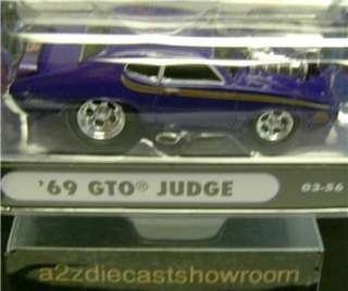 1969 GTO JUDGE PURPLE FUNLINE MUSCLE MACHINES DIECAST 164  