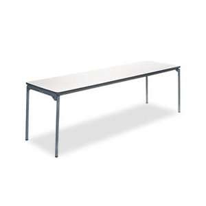 Tuff Core Premium Commercial Folding Table, 96w x 30d, Off White/Pewte 