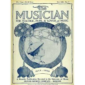  1908 Cover Musician Boy Listening Songbirds Tree Branch 