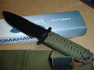 TOMAHAWK FULL TANG TACTICAL KNIFE BK/BLADE W/SHEATH  