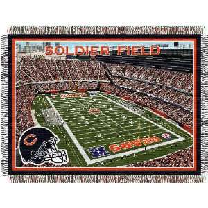   Chicago Bears Soldier Stadium Throw Blanket: Sports & Outdoors