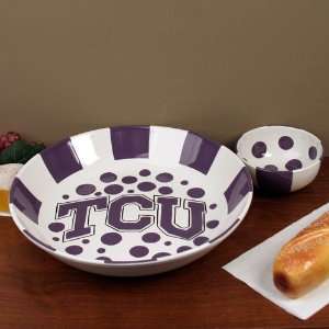  Frogs White Purple Chip & Dip 2 Piece Bowl Set: Sports & Outdoors