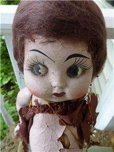Antique Genuine Handpainted Face BETTY BOOP Composition Doll   Needs 