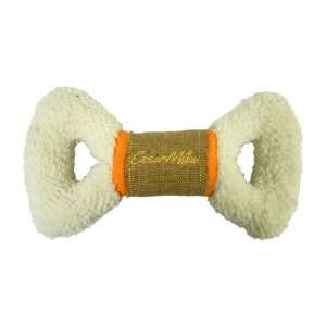   Woof Bone, Plush Tossing and Retrieving Dog Toy, Off White: Pet