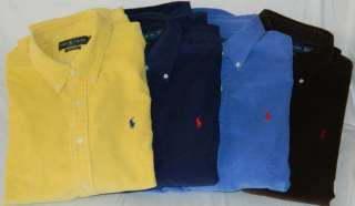   Ralph Lauren Custom Fit Corduroy Shirt W/ Pony $98 L XL XXL  