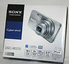 Sony Cyber shot DSC W570 16.1 MP Digital Camera Silver Carl Zeiss Lens 