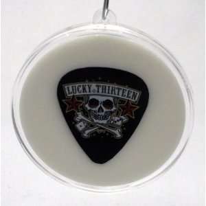 Lucky 13 Guitar Pick #5 With MADE IN USA Christmas Ornament Capsule