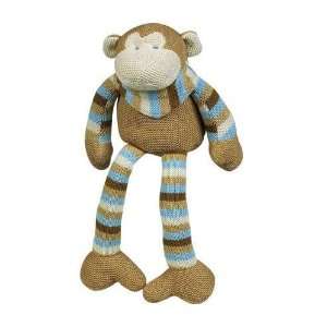    Maison Chic Monkey Blue/Khaki Cuddly Knit 15 Toy Toys & Games