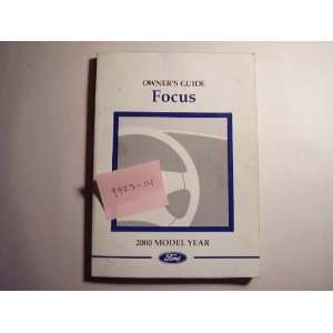  2000 Ford Focus Owners Manual Unknown Books
