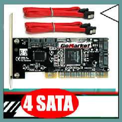 Port SATA SERIAL ATA PCI CONTROLLER RAID I/O PC CARD  