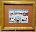 Amish Carriage Buggy Winter Scene Snow Bound Art Framed  