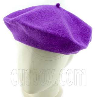 Classic Soft Wool Artist Beret Costume Fancy Hat Cap  