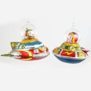 Galaxy SPACESHIPS & ROCKETS Ornaments Spacemen Outer Space 