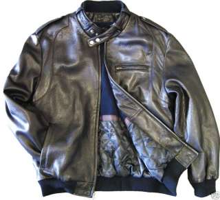 MENS LAMBSKIN LEATHER JACKET (members only style) HOT  