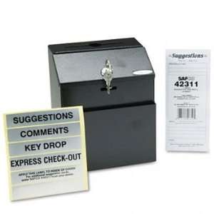  Safco 4232BL   Steel Suggestion/Key Drop Box with Locking 