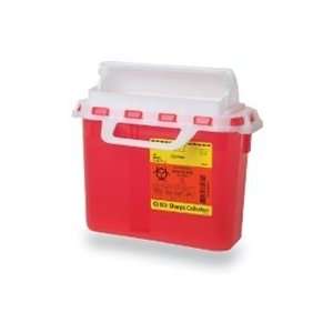  BD 5.4 Quart Red Horizontal Entry Sharps Container Each 