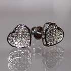 heart shape diamond earrings  