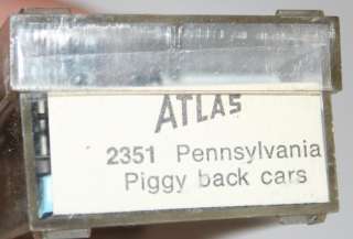 ATLAS N Scale Gauge PRR Pennsylvania RR Piggy Back Car Trailer Train 