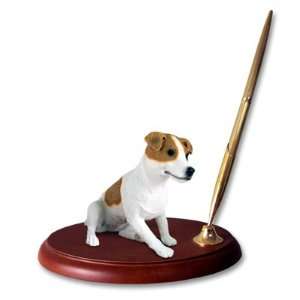  Jack Russell Terrier Dog Desk Set   Brown & White: Home 