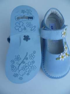 KID EXPRESS TODDLER FLAT SHOES SIZE 7 7.5 BABY BLUE  