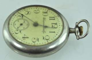 Antique 1914 Hampden 18s Pocket Watch 17J Arabic Numerals Running For 