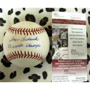  Autographed George Hendrick Baseball   82 World Series 