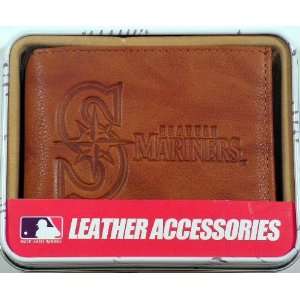  Mariners MLB Embossed Leather Billfold Wallet