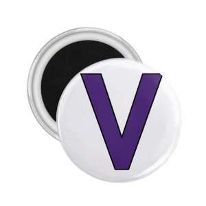 : Word Character V Alphabets Magnets Mylar Protecting Cover Buttons 