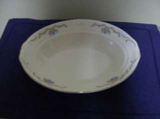 Crown Potteries USA Blue Basket Oval Vegetable Bowl  