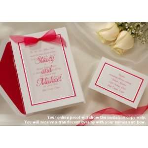   with Overlay and Bow Wedding Invitations