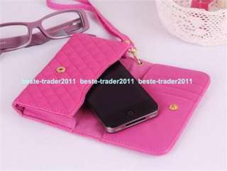 New Luxury Designer Wallet Case Card Flip Cover for iPhone 4 4S chain 