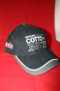 Cotto vs. Jennings Embroidered Boxing Hat New Black  