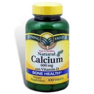 Spring Valley   Calcium with Vitamin D 600 mg, 100 Tablets