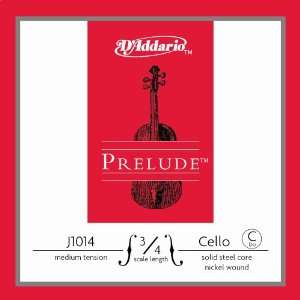  10 Prelude Cello C Single Strings 3/4 Med Tension Musical 